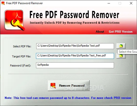 instant pdf password remover